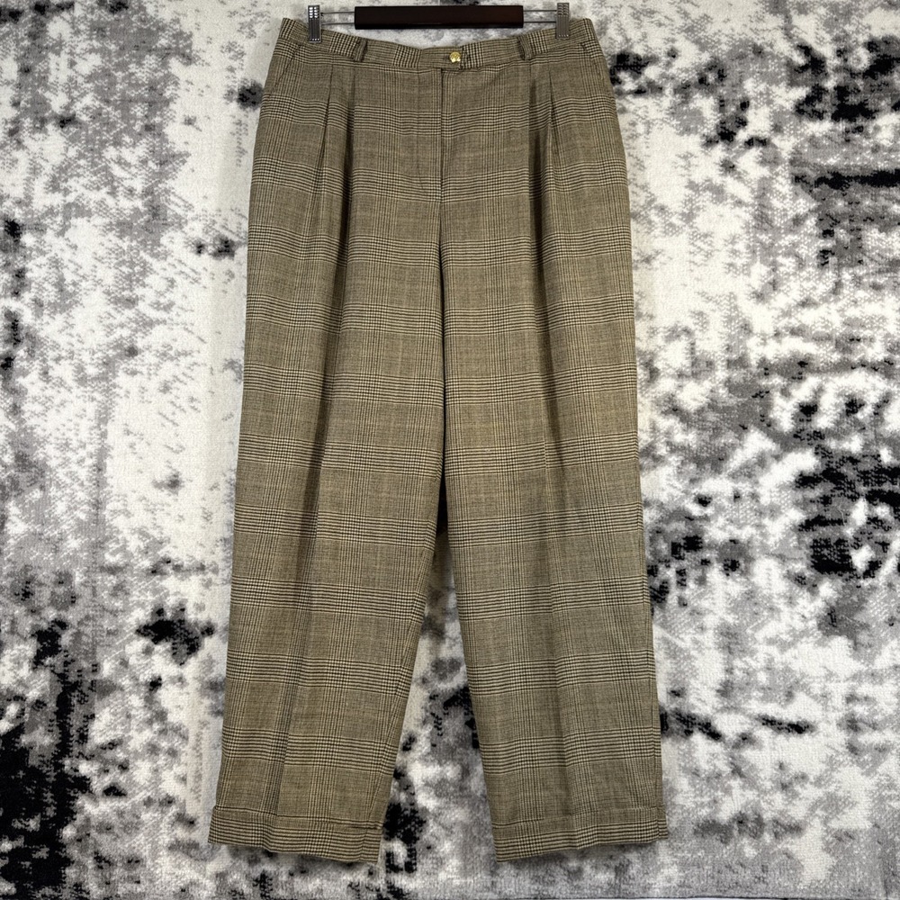 Lauren Ralph Lauren Pants Womens Size 16 Wool Cashmere Straight Leg‎ Pleated